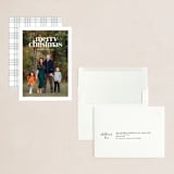 "Striking Type" - Holiday Cards in Snowflake by Sandra Picco Design - Assembled