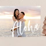 "Aloha" - Holiday Cards in Frost by Pine Street Creative - Front