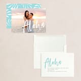 "Aloha" - Holiday Cards in Frost by Pine Street Creative - Assembled