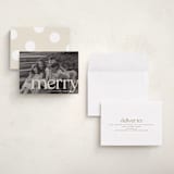 "cropped" - Holiday Cards in Cream by Ellen Schlegelmilch - Assembled