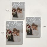 "Merry Hand Lettered Script" - Holiday Cards in Wedding Cake by Becky Nimoy - Formats Available