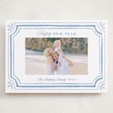 "Fine Frame" - Holiday Cards in Blue Jay by Melanie Kosuge - Front