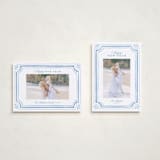 "Fine Frame" - Holiday Cards in Blue Jay by Melanie Kosuge - Photo Orientation Options