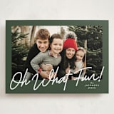 "Oh what fun script" - Holiday Cards in Forest by Karidy Walker - Front