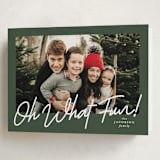"Oh what fun script" - Holiday Cards in Forest by Karidy Walker - Folded Card