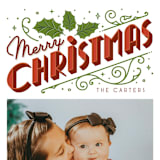 "Christmas Past" - Holiday Cards in Snow by GeekInk Design - Detail