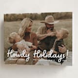 "Howdy Holidays" - Holiday Cards in Snow by Megan Davis - Folded Card