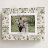 "Nutcracker Toile" - Holiday Cards in Fir by Teju Reval - Folded Card