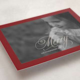 "Boldly Merry" - Holiday Cards in Garnet by Karen Kaul - Detail
