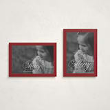 "Boldly Merry" - Holiday Cards in Garnet by Karen Kaul - Photo Orientation Options