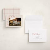 "Sketched Florals" - Holiday Cards in Berry by Griffinbell Paper Co. - Assembled