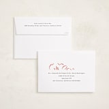 "Sketched Florals" - Holiday Cards in Berry by Griffinbell Paper Co. - FREE Recipient Addressing