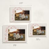 "Sketched Florals" - Holiday Cards in Berry by Griffinbell Paper Co. - Formats Available