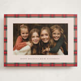 "Taffeta Tartan" - Holiday Cards in Holly Berry by Olivia Kanaley Inman - Front