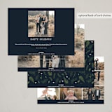 "Greenery Wreath" - Holiday Cards in Twilight by Susan Moyal - Back of Card Options