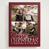"Elegant Three" - Holiday Cards in Mulberry by Brianne Larsen - Front