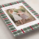 "Traditional Plaid" - Holiday Cards in Wreath by Baumbirdy - Detail