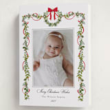 "Bows & Ribbon" - Holiday Cards in Candy Cane by Susan Moyal - Folded Card
