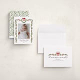 "Bows & Ribbon" - Holiday Cards in Candy Cane by Susan Moyal - Assembled