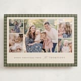 "Checked Edge" - Holiday Cards in Pine by Amy Kross - Front