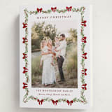 "Garland" - Holiday Cards in Berry by Sarah Knight - Folded Card