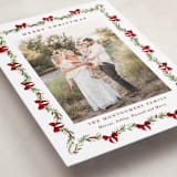 "Garland" - Holiday Cards in Berry by Sarah Knight - Detail