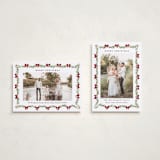 "Garland" - Holiday Cards in Berry by Sarah Knight - Photo Orientation Options