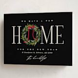 "Classic Home" - Holiday Cards in Cinder by Erin L. Wilson - Folded Card