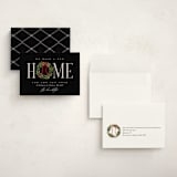 "Classic Home" - Holiday Cards in Cinder by Erin L. Wilson - Assembled