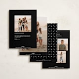 "Ten" - Holiday Cards in Coal by Up Up Creative - Back of Card Options