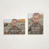 "Mostly Merry" - Holiday Cards in Vanilla by Ekko Studio - Photo Orientation Options