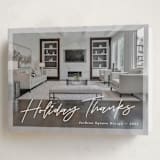 "Holiday Thanks!" - Holiday Cards in Snow by Pine Street Creative - Folded Card