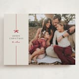 "Bow" - Holiday Cards in Poinsettia by Pixel and Hank - Front
