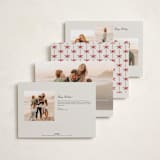"Bow" - Holiday Cards in Poinsettia by Pixel and Hank - Back of Card Options