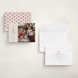 "Bow" - Holiday Cards in Poinsettia by Pixel and Hank - Assembled