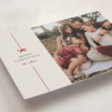 "Bow" - Holiday Cards in Poinsettia by Pixel and Hank - Detail