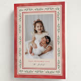 "Floral Folk" - Holiday Cards in Holly Berry by Mansi Verma - Folded Card