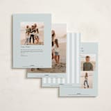"Coastal Garland" - Holiday Cards in Winter Mint by Everett Paper Goods - Back of Card Options
