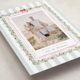 "Coastal Garland" - Holiday Cards in Winter Mint by Everett Paper Goods - Detail