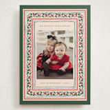 "Festive Block Print" - Holiday Cards in Caramel by Teju Reval - Front