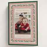 "Festive Block Print" - Holiday Cards in Caramel by Teju Reval - Folded Card