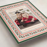 "Festive Block Print" - Holiday Cards in Caramel by Teju Reval - Detail