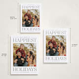 "Modern Editorial" - Holiday Cards in Licorice by Ekko Studio - Formats Available