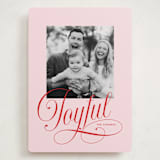 "Joyful Beauty" - Holiday Cards in Blush by Stacey Day - Front