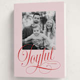 "Joyful Beauty" - Holiday Cards in Blush by Stacey Day - Folded Card