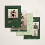 "cotillion" - Holiday Cards in Evergreen by Megan Davis - Back of Card Options