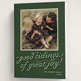 "cotillion" - Holiday Cards in Evergreen by Megan Davis - Folded Card