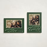 "cotillion" - Holiday Cards in Evergreen by Megan Davis - Photo Orientation Options