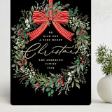 "Festive Holiday" - Holiday Cards in Holly Berry by Susan Moyal - Front