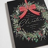 "Festive Holiday" - Holiday Cards in Holly Berry by Susan Moyal - Detail